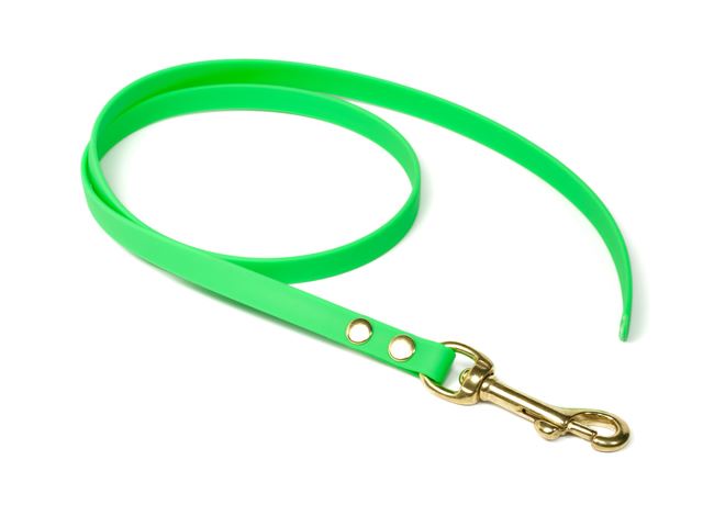 Biothane_leash_13mm_solid_brass_neon_green_small_web