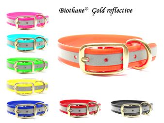 Biothane_gold_reflective_collars_deluxe_brass_all_colours_small_web