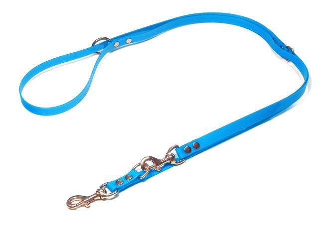 Biothane_adjustable_leash_brass_gold_light_blue_19mm_small_web