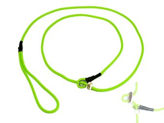 Mystique® Field trial moxon leash 4mm 150cm neon green with hornstop