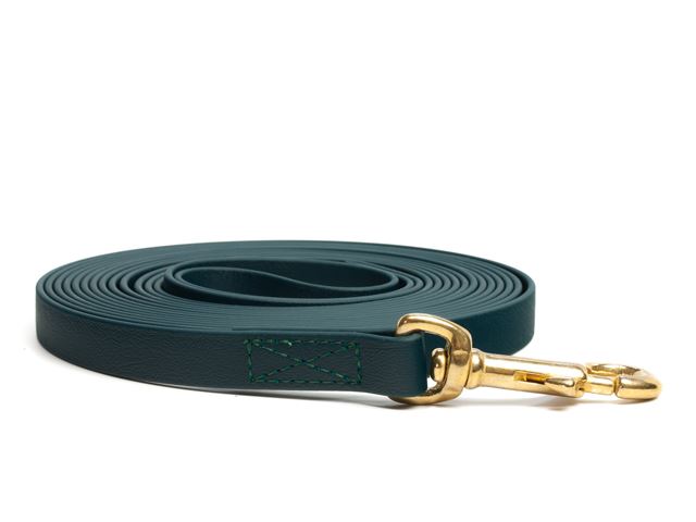 Biothane_tracking_leash_sewn_green_brass_snap_hook_small_web