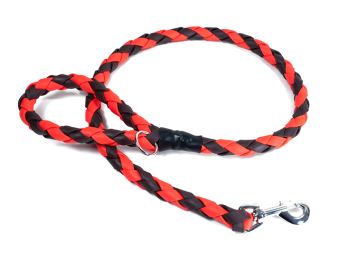 Mystique® Biothane braided leash orange/brown 1,2m with HG