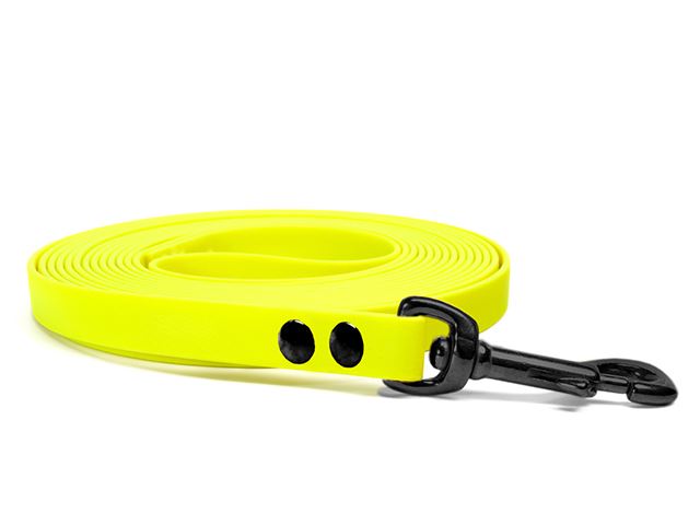 Biothane_tracking_leash_16_19mm_revited_neon_yellow_black_snap_hook_big_web