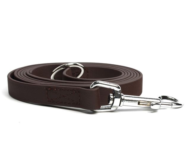 Biothane_leash_sewn_brown_snap_hook_small_web