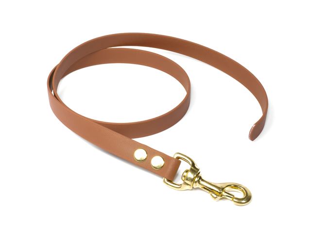 Biothane_leash_19mm_solid_brass_light_brown_small_web