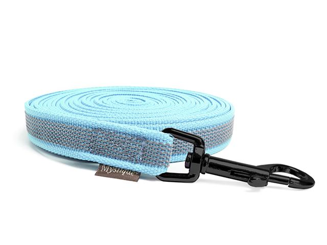 Rubbered_tracking_leash_20mm_black_snap_hook_light_blue_small_web