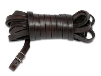 Flat leather tracking leash