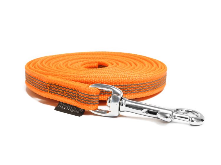 Rubbered_tracking_leash_15mm_rust_proof_neon_orange_big_web