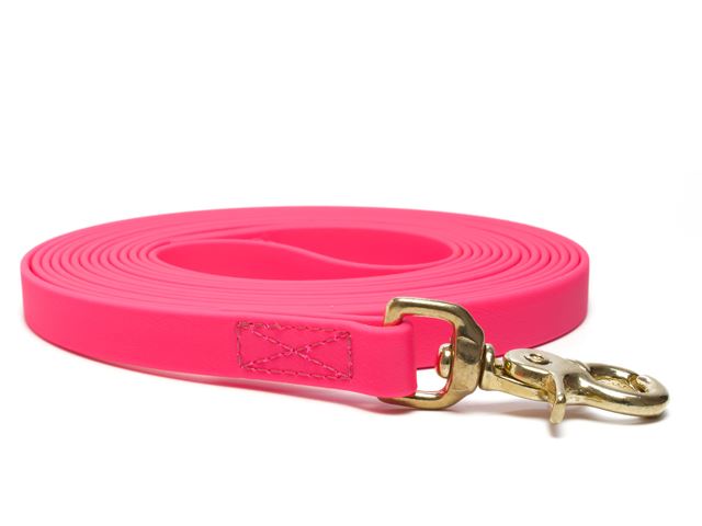 Biothane_tracking_leash_sewn_neon_pink_brass_trigger_small_web