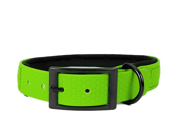 Hexa_collar_black_deluxe_neon green_neoprene_small_web