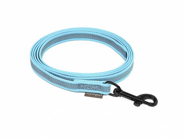 Rubbered_leash_12_15mm_black_snap_hook_light_blue_big_web