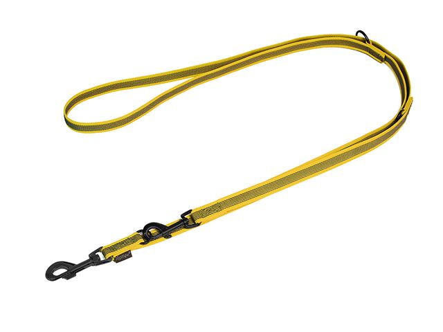 Rubbered_adjustable_leash_20mm_black_snap_hook_yellow_small_web
