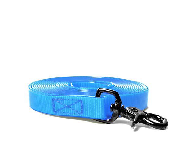 Biothane_tracking_leash_sewn_19mm_black_trigger_hook_gold_light_blue_small_web