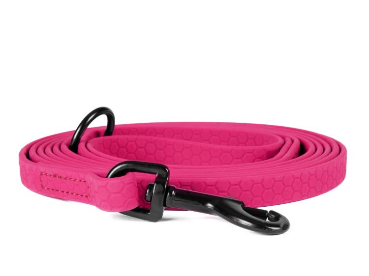 Biothane_leash_9_13mm_sewn_neon_pink_brass_snap_hook_small_web