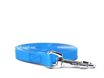 Mystique® Biothane tracking leash light blue gold