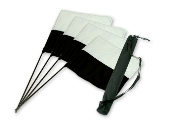 Mystique® &quot;Marking flag&quot; set čierno/biely 4ks + taška