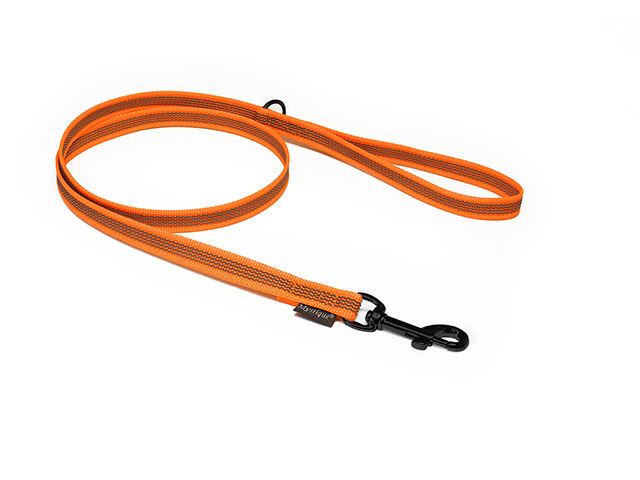 Rubbered_leash_12_15mm_black_snap_hook_with_HG_neon_orange_big_web