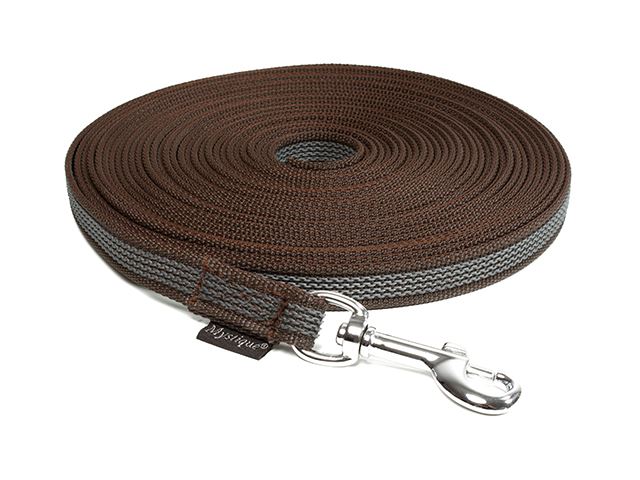 Rubbered_tracking_leash_15mm_brown_small_web