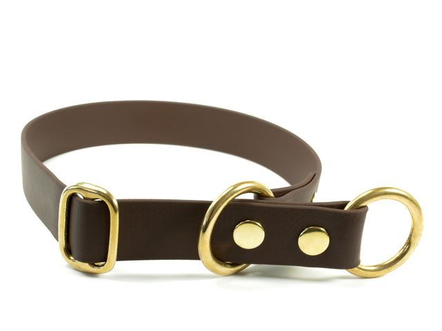 Biothane_half_choke_collar_solid_brass_brown_small_web