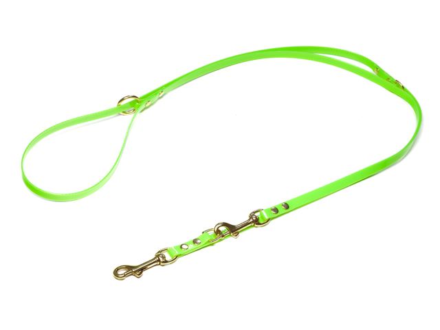 Biothane_adjustable_leash_brass_gold_light_green_13mm_small_web