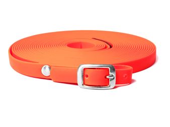 Mystique® Biothane Schweißriemen 19mm neon orange 12m rostfrei