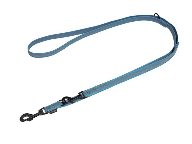 Rubbered_adjustable_leash_20mm_black_snap_hook_light_blue_small_web