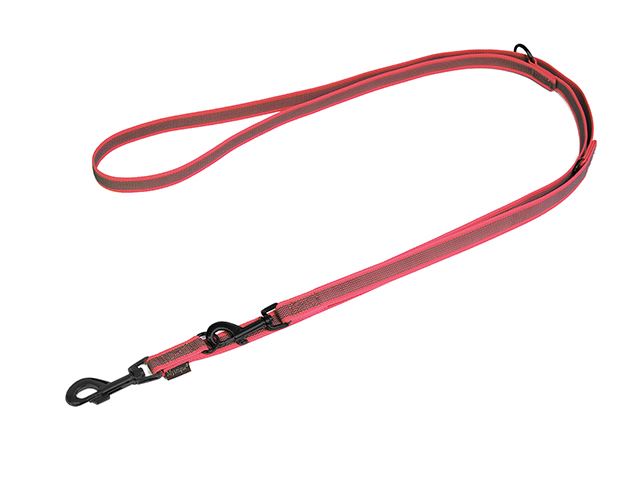 Rubbered_adjustable_leash_20mm_black_snap_hook_neon_pink_small_web