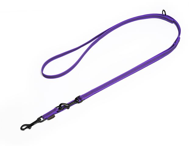 Rubbered_adjustable_leash_15mm_black_snap_hook_lila_small_web