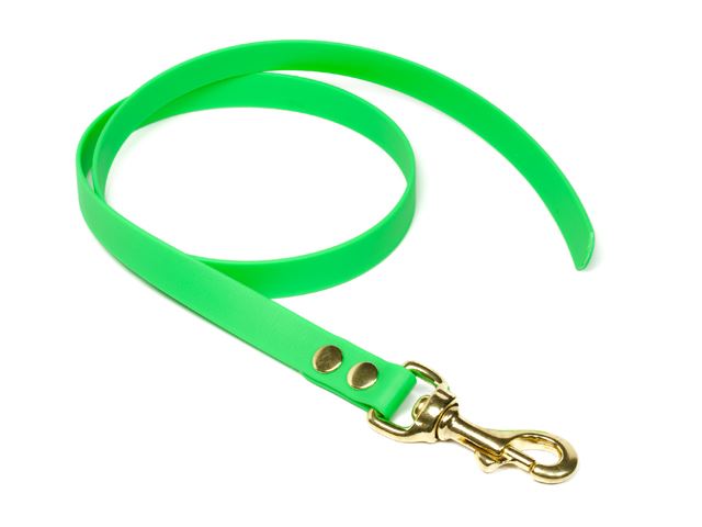 Biothane_leash_19mm_solid_brass_neon_green_small_web