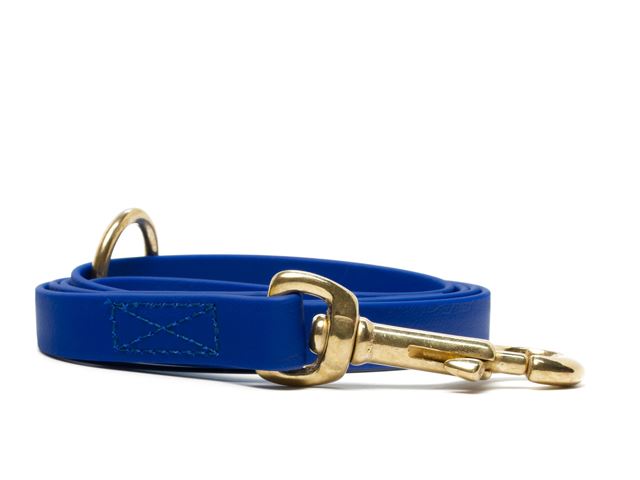 Biothane_leash_16_19mm_sewn_blue_brass_snap_hook_small_web