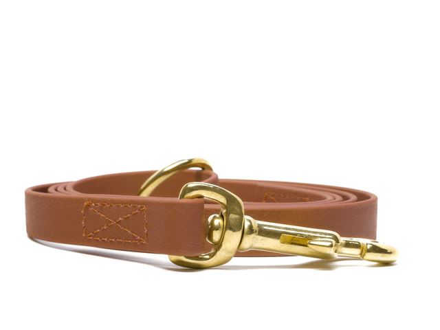 Biothane_leash_16_19mm_sewn_light_brown_brass_snap_hook_small_web