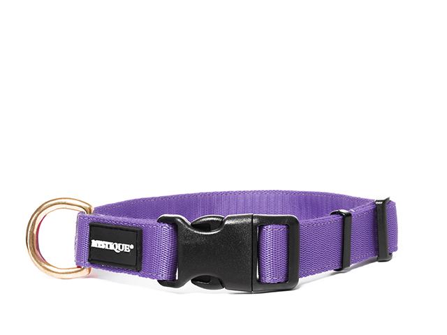 Nylon collar profi 30mm solid brass lila