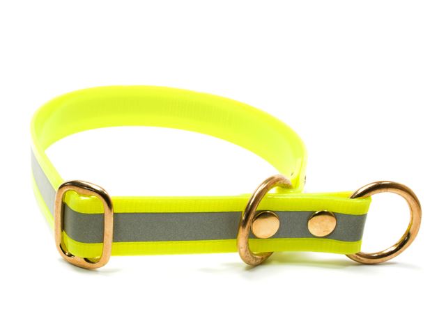 Biothane_half_choke_collar_solid_brass_reflex_yellow_small_web