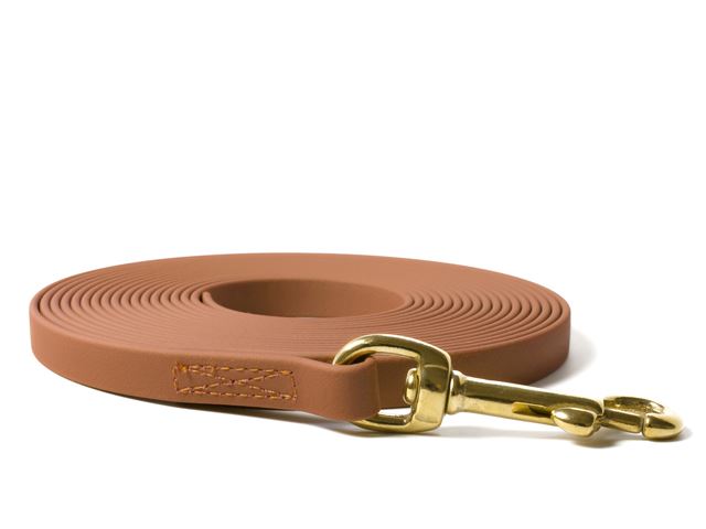 Biothane_tracking_leash_brass_snap_hook_13mm_sewn_light_brown_small_web