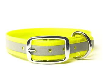Biothane_collar_deluxe_reflect_yellow_gold_small_web