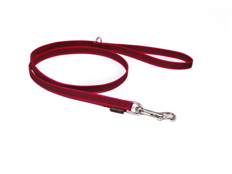 Rubbered_leash_15mm_rust_proof_with_HG_winered_big_web