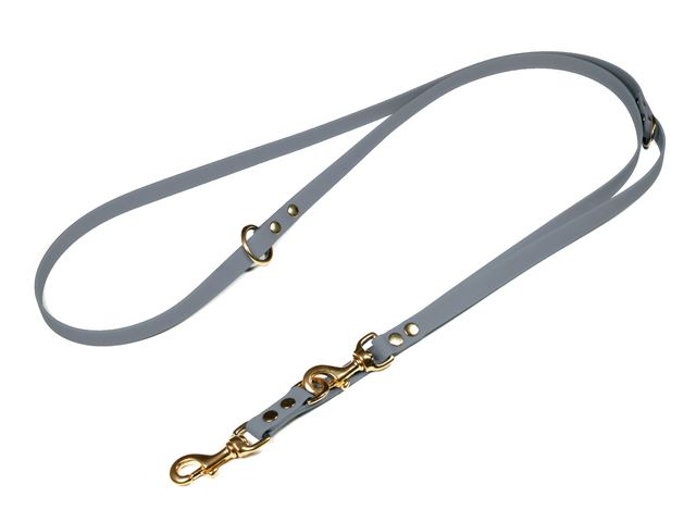 Biothane_adjustable_leash_solid_brass_grey_small_web