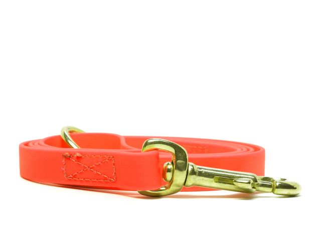 Biothane_leash_16_19mm_sewn_neon_orange_brass_snap_hook_small_web