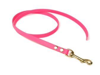 Biothane_leash_13mm_solid_brass_neon_pink_small_web