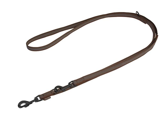 Rubbered_adjustable_leash_20mm_black_snap_hook_brown_small_web