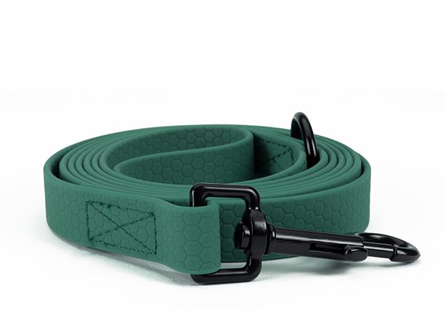 Hexa_leash_16_19mm_sewn_green_black_snap_hook_small_web