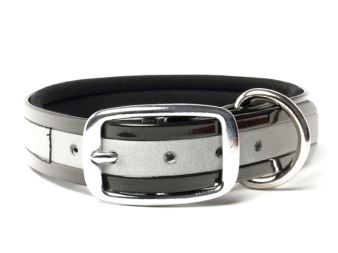 Biothane_collar_deluxe_neopren_gold_reflective_black_small_web