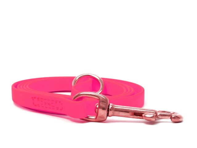 Biothane_leash_9_13mm_sewn_neon_pink_brass_snap_hook_small_web